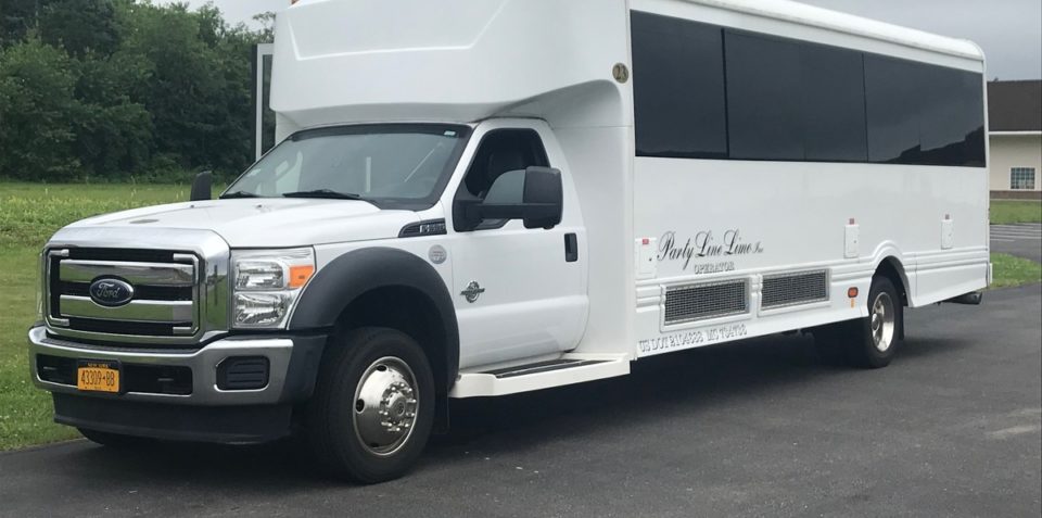 Party Line Limo Bus Rentals | 16-20 Passenger Limo Bus-Mini-Bus-Style